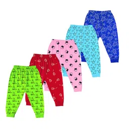 Lavi-Tavi Infants Pack Of 5 Graphic Printed Joggers-picture-36