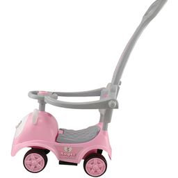 JoyRide 3 in 1 Push Car Bunny Roger Rideon with Removable Parental Handle Guardrails Rideons & Wagons Non Battery Operated Ride On - PINK image 4