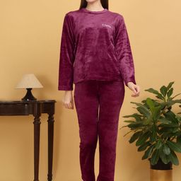 KLOTTHE Women Solid Night Suit-image-66