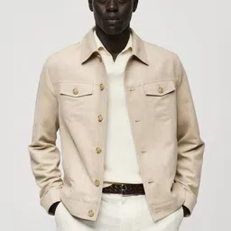 MANGO MAN Suede Finish Tailored Jacket-image-70