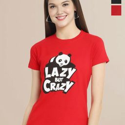 Metronaut Women Typography Set of 3 Cotton T-shirt-image-53