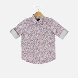 Allen Solly Kids White Printed Full Sleeves Shirt-image-115