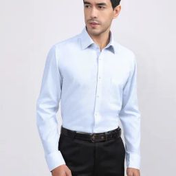 Louis Stitch Blue Cotton Regular Fit Printed Shirt-image-49