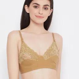 Clovia Beige Lace Non Wired Non Padded Maternity Bra-picture-45