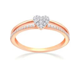 Malabar Gold and Diamonds 18k Rose Gold & Diamond Mine Heart Ring for Women-picture-9