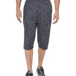 Vimal Jonney Blue Self Design Capris-picture-34