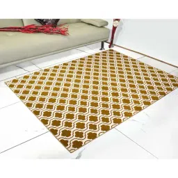 Saral Home Golden & White Carpet - Set of 1-image-97