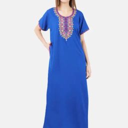 KOI SLEEPWEAR Indigo Embroidered Nighty-image-79