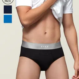 XYXX Black & Navy Briefs (Pack Of 3)-image-61