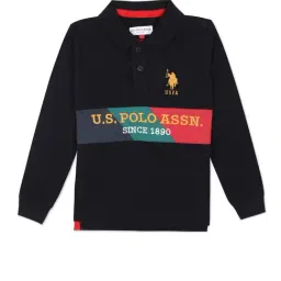 U.S. Polo Assn. Boys Black Embroidered Polo T-Shirt-picture-40