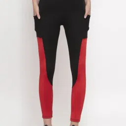 Cukoo Black & Pink Color-Block Track Pants-image-4