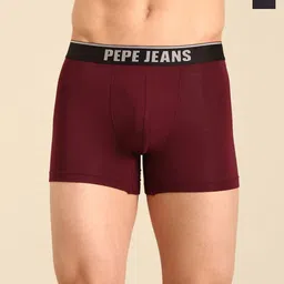 Pepe Jeans Pack Of 2 4-Way Stretchable Bio-Washed Zero Piling Trunks - 8909345001654-15