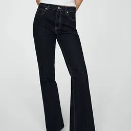 MANGO Women Regular Fit High-Rise Stretchable Flared Jeans-picture-13