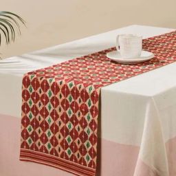 Fabindia Home Multicolor Cotton 244 GSM Printed Farsi Runner-47