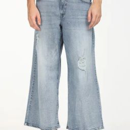 Levi's 94 Blue Cotton Loose Fit Distressed Jeans-image-73