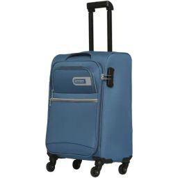 Citizen Journey Pulse Blue Solid Soft Cabin Trolley Bag - 57 Cms-image-9