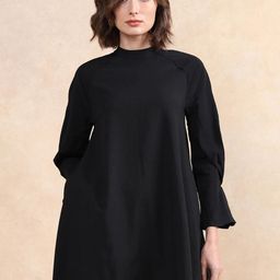 RAREISM Bell Sleeve A-Line Mini Dress-image-47