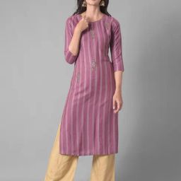 Dollar Missy Purple Embroidered Straight Kurta-image-78
