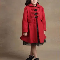 One Friday Kids Red Regular Fit Overcoat-picture-19