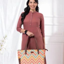 ZOUK Multicolor Printed Mother's Tote Bag-image-47
