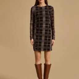 Kazo Black Checks Mini Dress-image-74