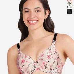 shyaway Pack Of 3 Floral Print Medium Coverage Lightly Padded T-shirt Bra- All Day Comfort-image-86