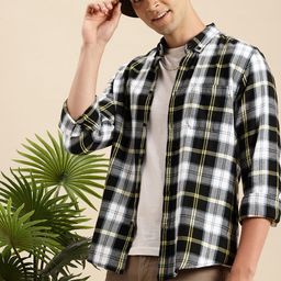Mast & Harbour Men Slim Fit Checked Casual Shirt-image-96
