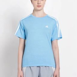 ADIDAS Blue Striped Sports T-Shirt-69