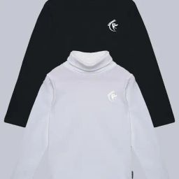 Kiddopanti Unisex Black & White Solid Full Sleeves T-Shirt (Pack Of 2)-image-61