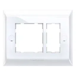 Anchor 18 Module White Two Cover Plate with Base Frame, 68918 (Pack of 5) image 1