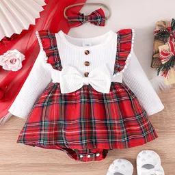 Xsole Girls Checked Fit & Flare Dress-picture-31