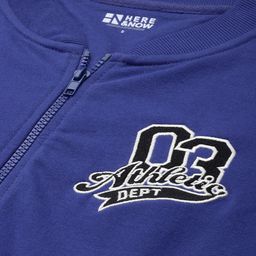 HERE&NOW Typography Printed Mock Collar Front-Open Sweatshirt image 3