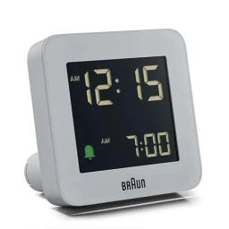 Braun Grey Digital Travel Alarm Clock-39