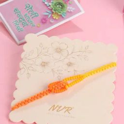 NVR Multicolor Pearls Thread Rakhi with Roli Chawal Chandan & Mishri-62