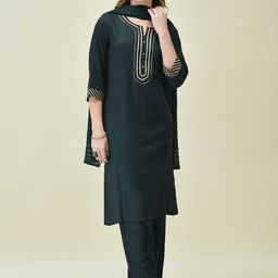 Shree Women Liva Kurta with Trousers & With Dupatta-image-53