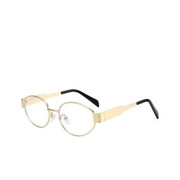 LIAN NUR Unisex Clear Lens & Gold-Toned Oval Sunglasses with-image-16