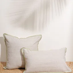 India Circus by Krsnaa Mehta Grey & Green Rectangle Cushion Covers-picture-58