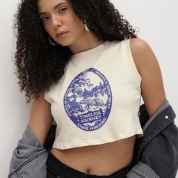 The Roadster Life Co. Graphic Printed Pure Cotton Oversized Fit Crop T-shirt-picture-39
