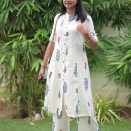 Anni Designer Ethnic Motifs Printed Mandarin Collar Rolled-Up Sleeves Kurta With Palazzos-picture-28