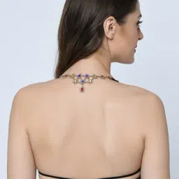 Da Intimo Grey & Olive Printed Front Open Bra image 2