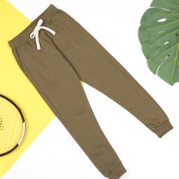 Zion Boys Full Length Solid Track Pants- Green-image-3