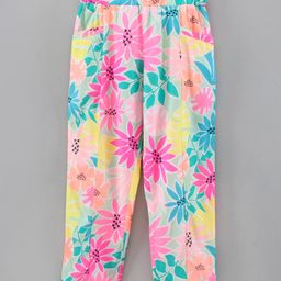 Vitamins Full Length Tapered Floral Print Trouser - Multicolour-image-93