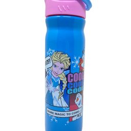 Disney Frozen Character Licensed All Over Printed Sleek Straw Sipper Water Bottle with Handle Blue - 500ml-image-54