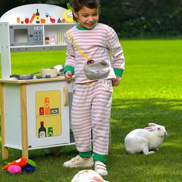 Mi Arcus 100% Cotton Full Sleeves Striped Sweatshirt & Joggers Set - Pink-image-63