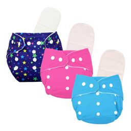 Deedry Cloth Diapers Reusable With Insert Pack of 3 - Multi Color-27