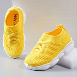 Babyoye Slip On Sneaker Shoes - Yellow-picture-12
