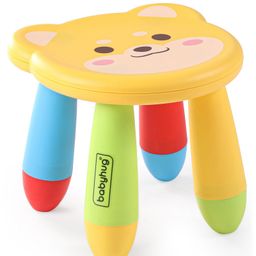 Babyhug Light Weight Multipurpose Kids Teddy Shape Stool with Removable Legs - Multicolor-picture-27