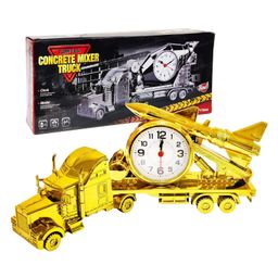 FunBlast Truck Shaped Stylish Alarm Clock for Desk / Bedroom Pack of 1 Gold-13