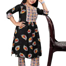 NIVUDI Black Silk Blend Kurta Sets-picture-19