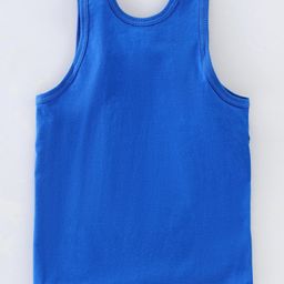 Simply Sinker Sleeveless Vests Text Print Pack of 3 - Blue & Red image 3
